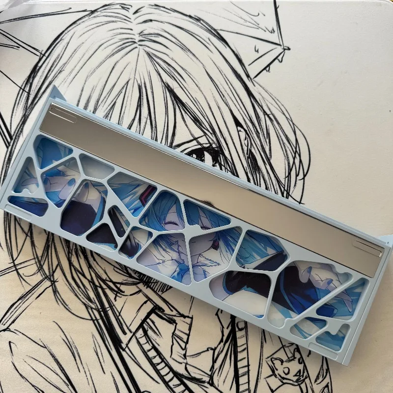 حافظة لوحة مفاتيح مجوفة من Honeybee Made68 غلاف لوحة مفاتيح مجوف من الألومنيوم مخصص لملحقات لوحة المفاتيح الميكانيكية للمكتب