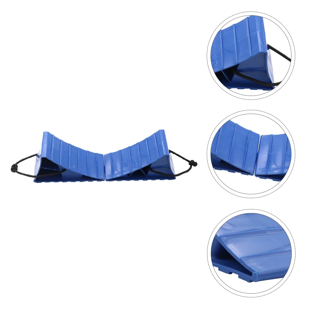 

2pcs Safety Wheel Chocks Anti-Slip Blocks Tire Support Pad Trailer Motorcycle Caravan Forklift Resists Water Integrated Grooves