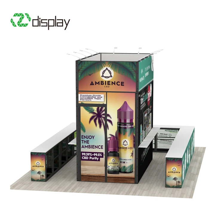 Einfach zu montierender 20x20 6x6 spezifischer Inselmodularer tragbarer Ausstellungsstandständer mit Tür und Stauraum