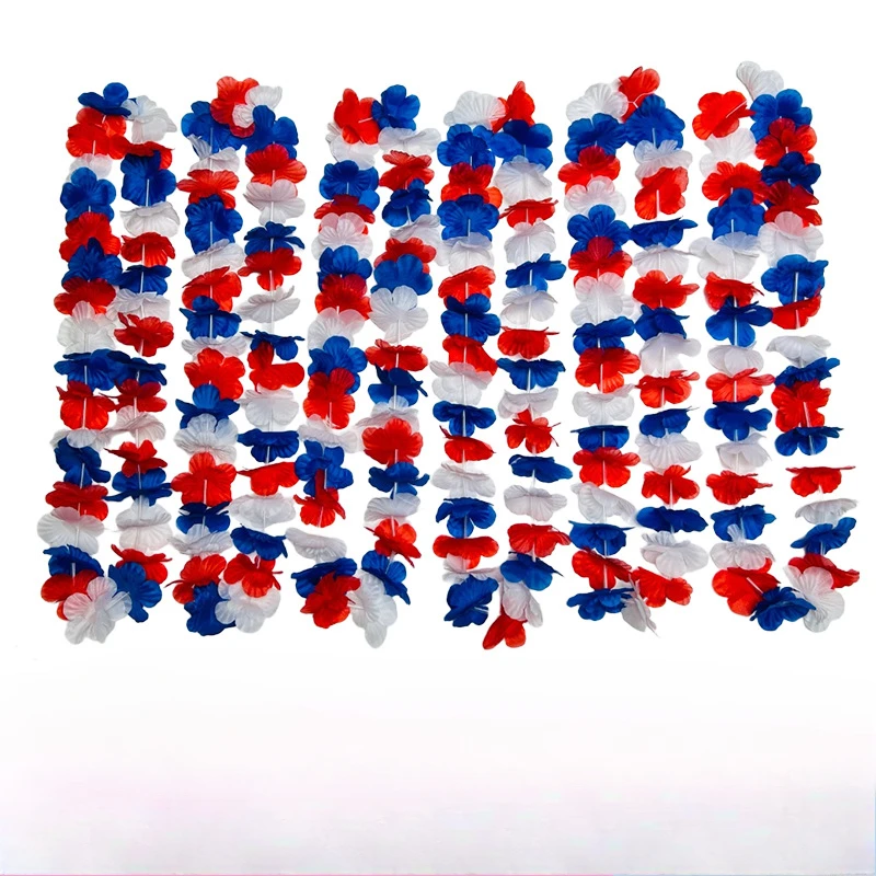 Hawaii-Party Leis Blumenkranz Girlande Hawaiianische Halskette Hawai Blumen-Hochzeits-Geburtstags-Party-Zubehör Girlanden-Dekoration