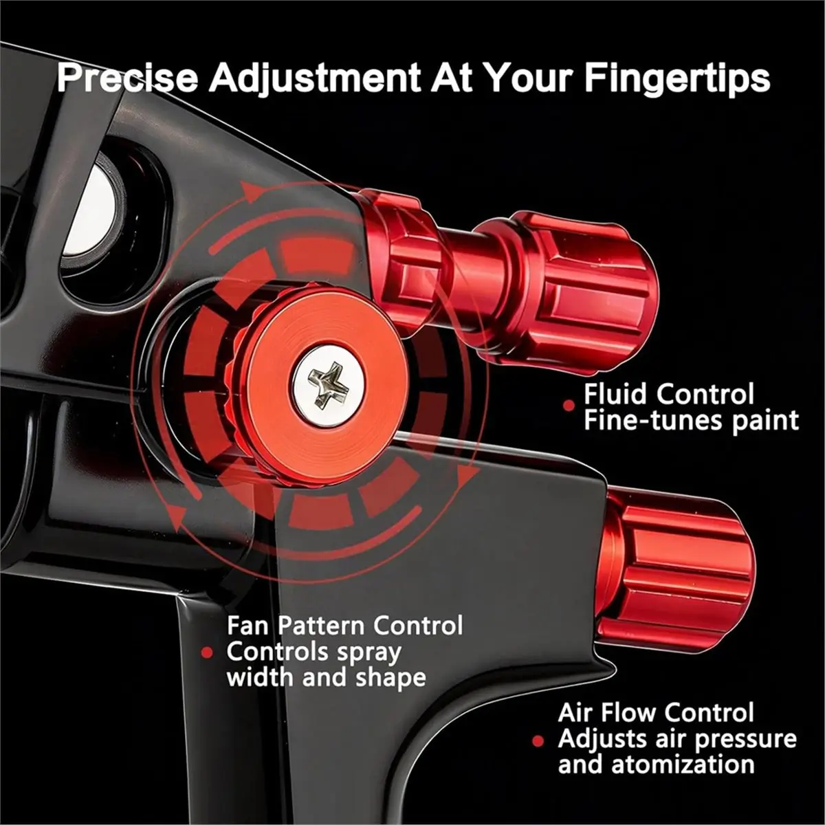 

【BRILLIANT 】HVLP Air Spray Gun Kit for Automotive Painting with 1.3/1.7/2.0 mm Nozzles, Air Regulator & Separator