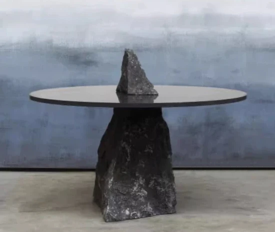 

Журнальные столики из мрамора с современным дизайном, складным полусферическим основанием из нержавеющей стали для домашнего использования в гостиной