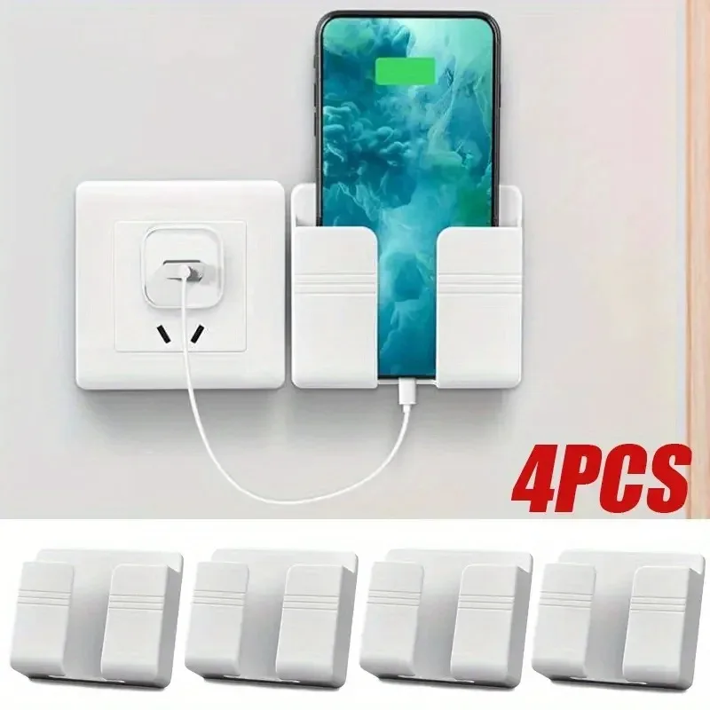 An der Wand montierte Aufbewahrungsbox, multifunktional, stanzfrei, Organizer, TV-Fernbedienung, DIY, Handy-Stecker, Ladehalter