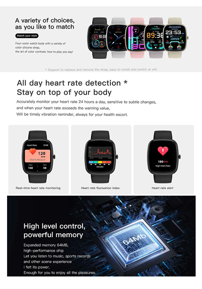 Smart Watch da coppia Nuovo touch screen completo da 1,83 pollici 5.2 Chiamata Bluetooth Modalità fitness multi sportiva Orologio da uomo intelligente 2024