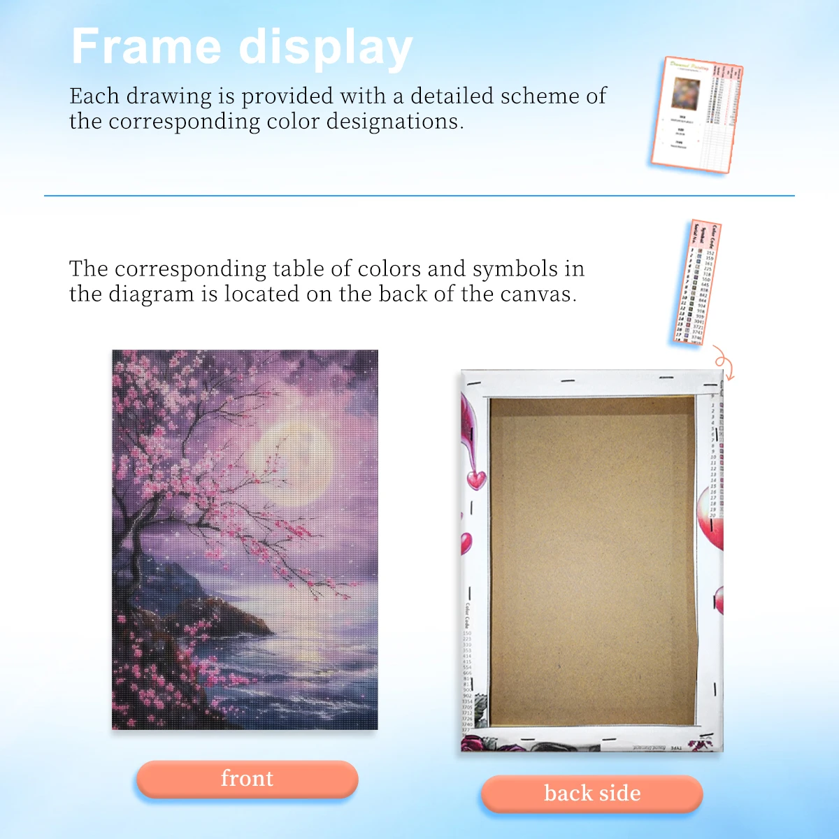 RUOPOTY 5d Diamond Painting Handmade Cherry Blossoms Under The Moon Diamond Painting Kits For Beginners Flower Full Round Diamon