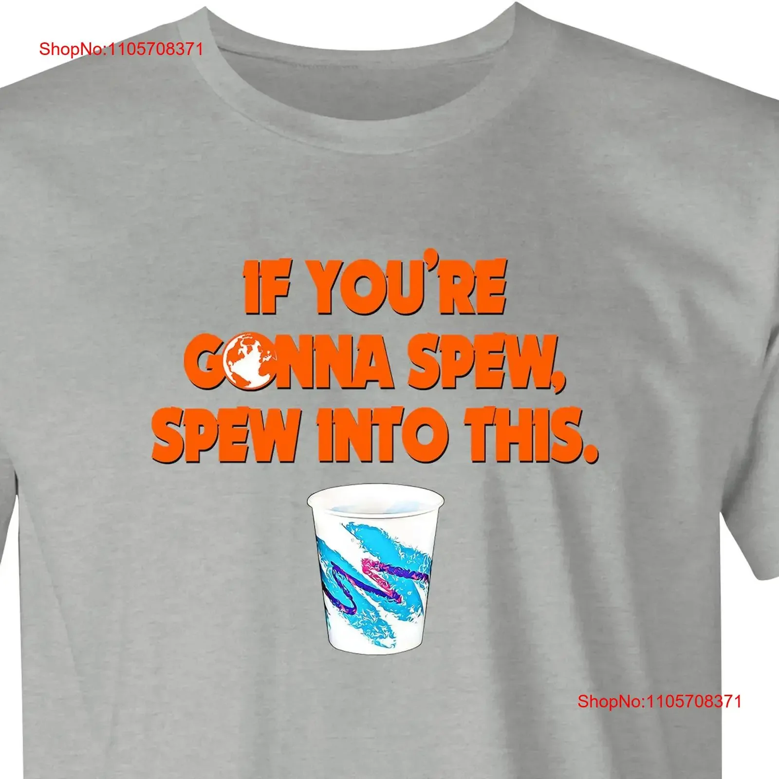 Spew Into This by BigBadT T Shirt com Free USA Shipping Funny Wayne's World Tribute Hilarious Wayne Campbell Puke vintage