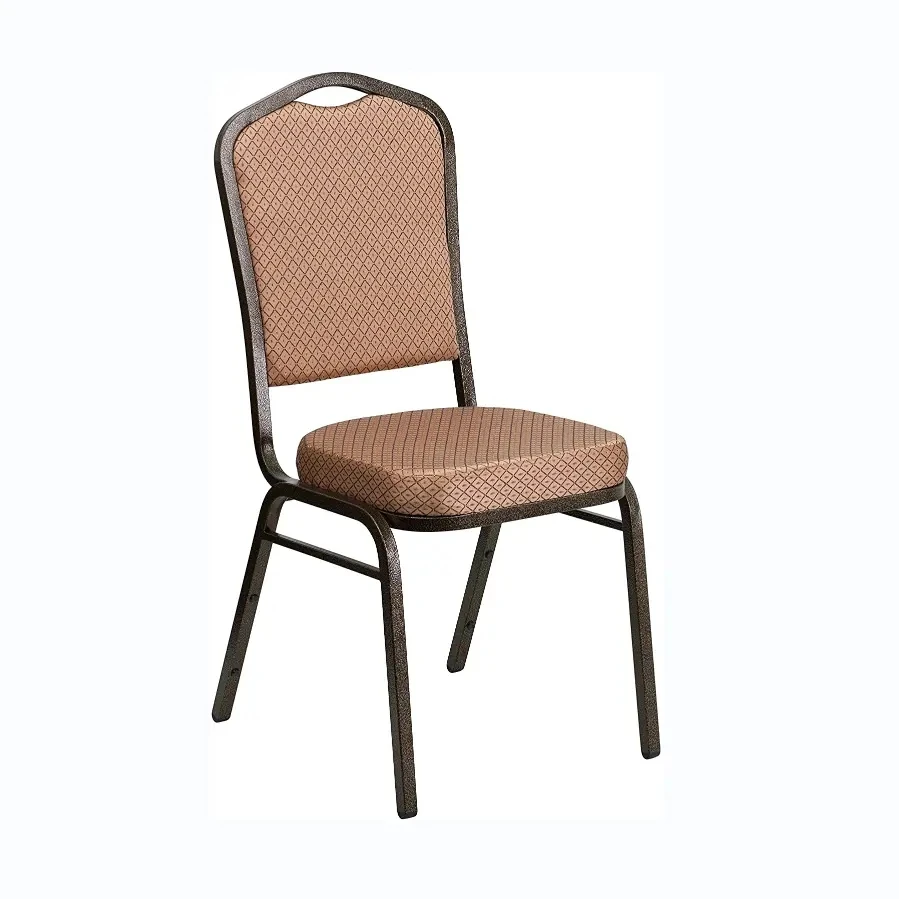 Party Gold Metal Legs Furniture  Chair Stackable Fabric Hotel Wedding Chair for Events Banquet