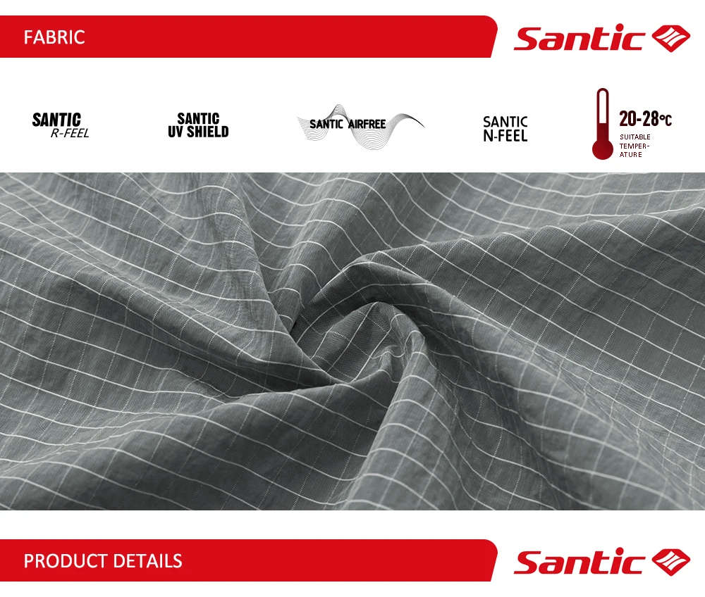 Santic Herren-Fahrradweste, winddicht, leicht, Fahrradweste, ärmellos, Fahrradbekleidung für Damen und Herren, WZ24C07048 – Detail 4