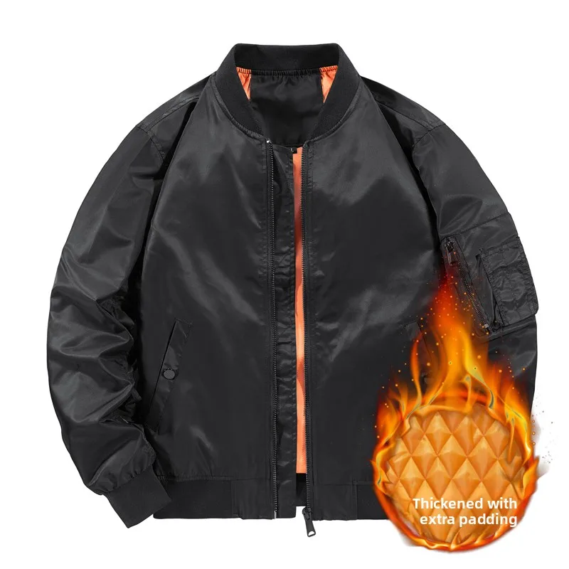 

Alfa Trendy Men's Pilot Jaet Baseball Sle Outerwear Spring Autumn Cotton MA American Thi Loose Coat Youth ular Loos...