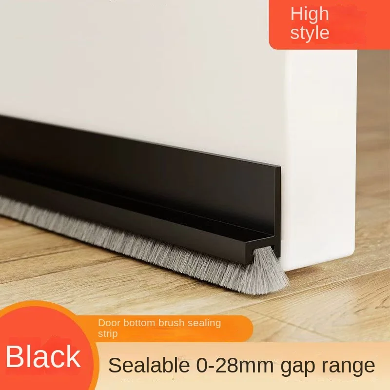 1 ST 100 CM Zelfklevende Borstel Deur Afdichting Strip Insectendichte Geluiddichte Bodem Deur Stop - Duurzame Bodem Afdichting voor Home Improvement