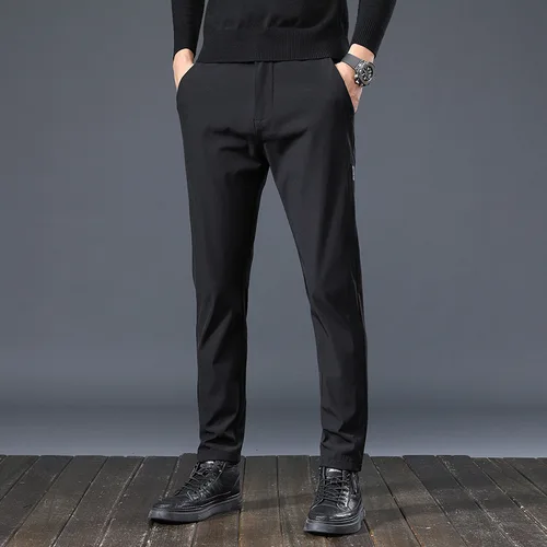 Imagen 2 del producto Pantalones de golf para hombre 2025, primavera otoño, alta elasticidad, moda informal, versátiles, transpirables, pantalones de calidad para uso cómodo