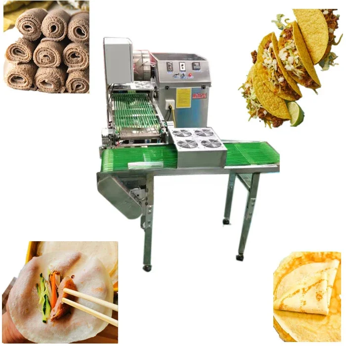 Automatic spring roll machine skin Popiah lumpia wrapper machine injera pancake maker samosa sheet making machine chapati former