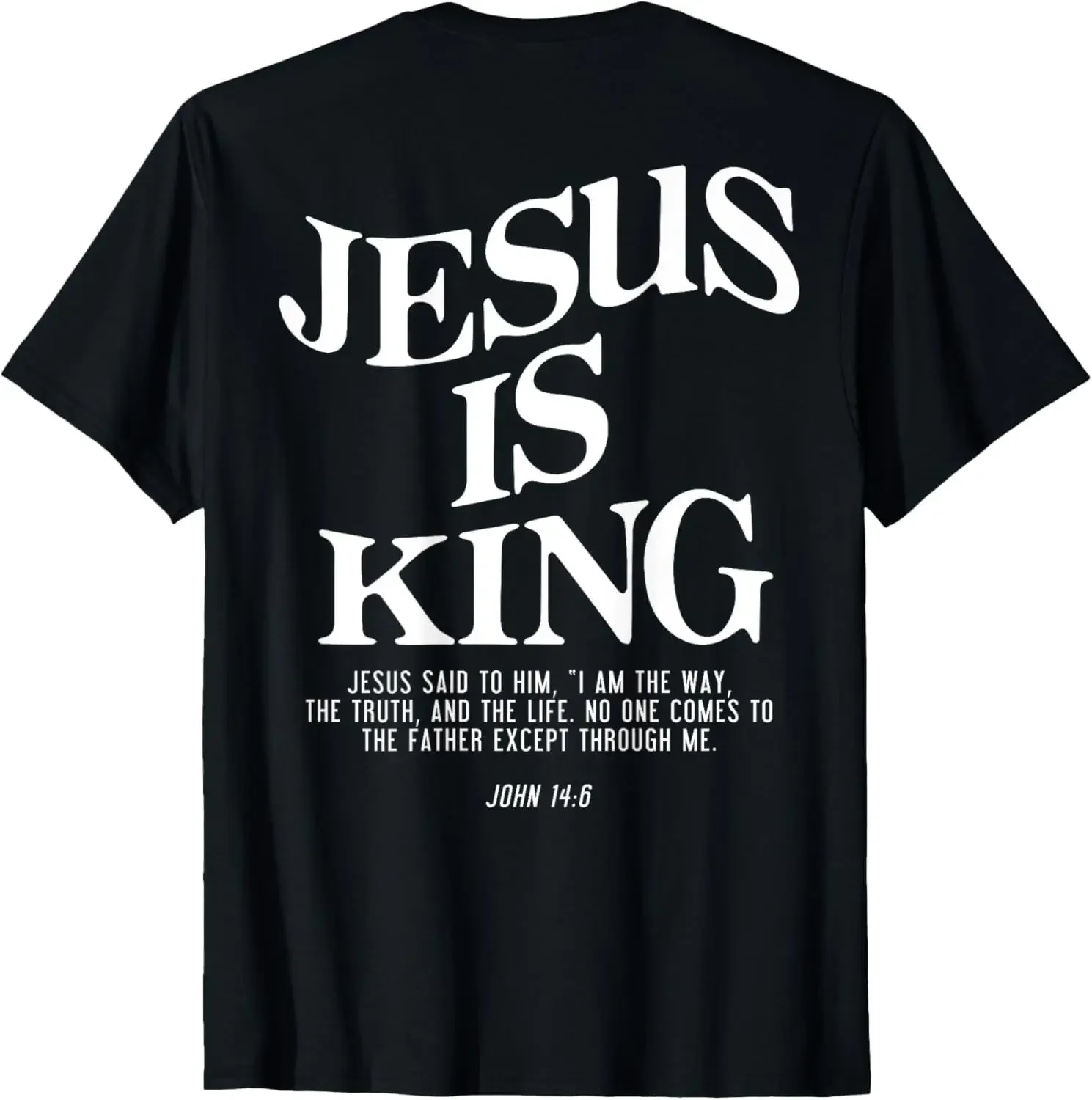 Christian Jesus Is King Design Crown T-Shirt Street Casual Couple Clothes  T Shirts for Men  Camisetas