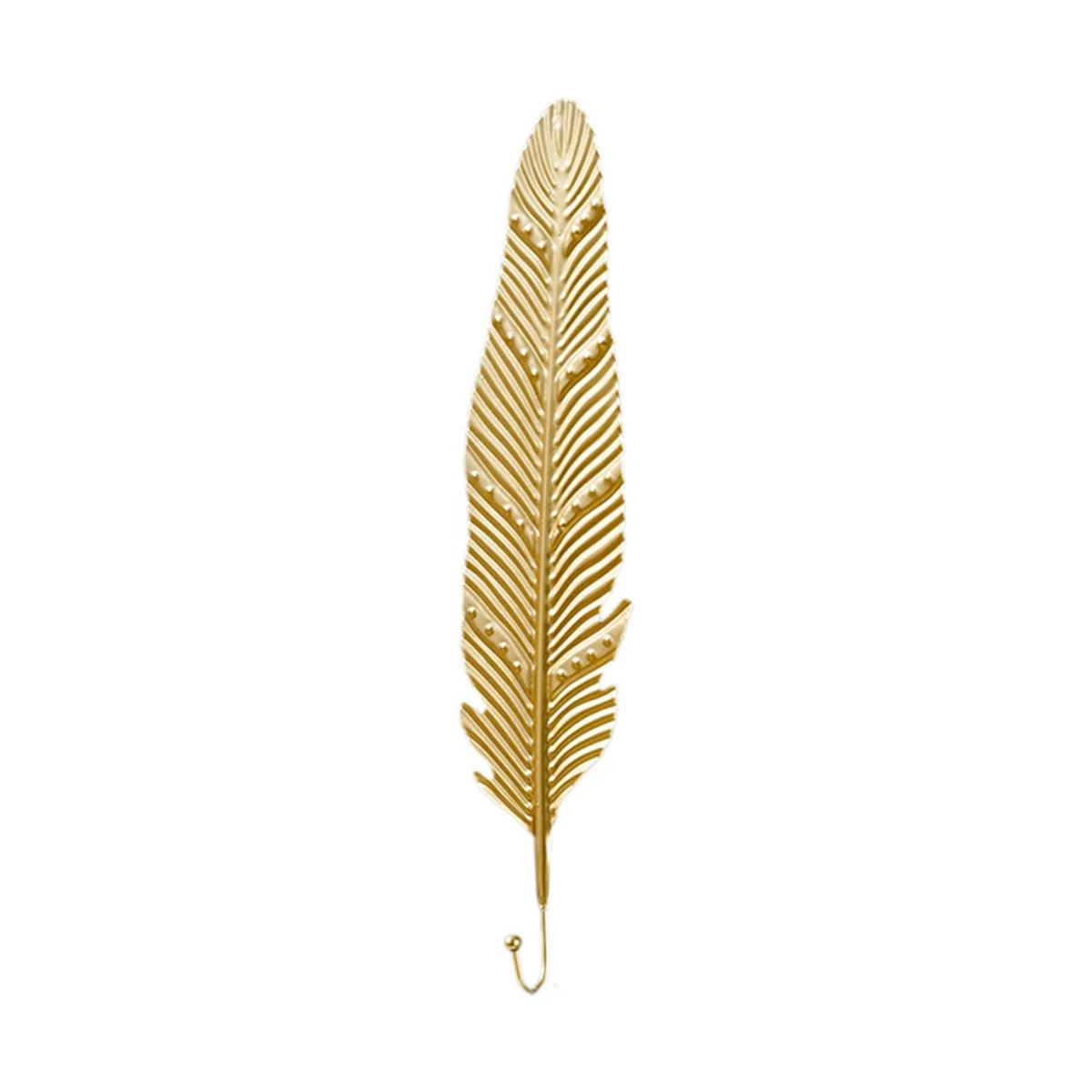 Vintage Metal Leaf Hook Gold Color Iron Art Wall Hanging Hooks Towel Hat Storage Racks Style 4
