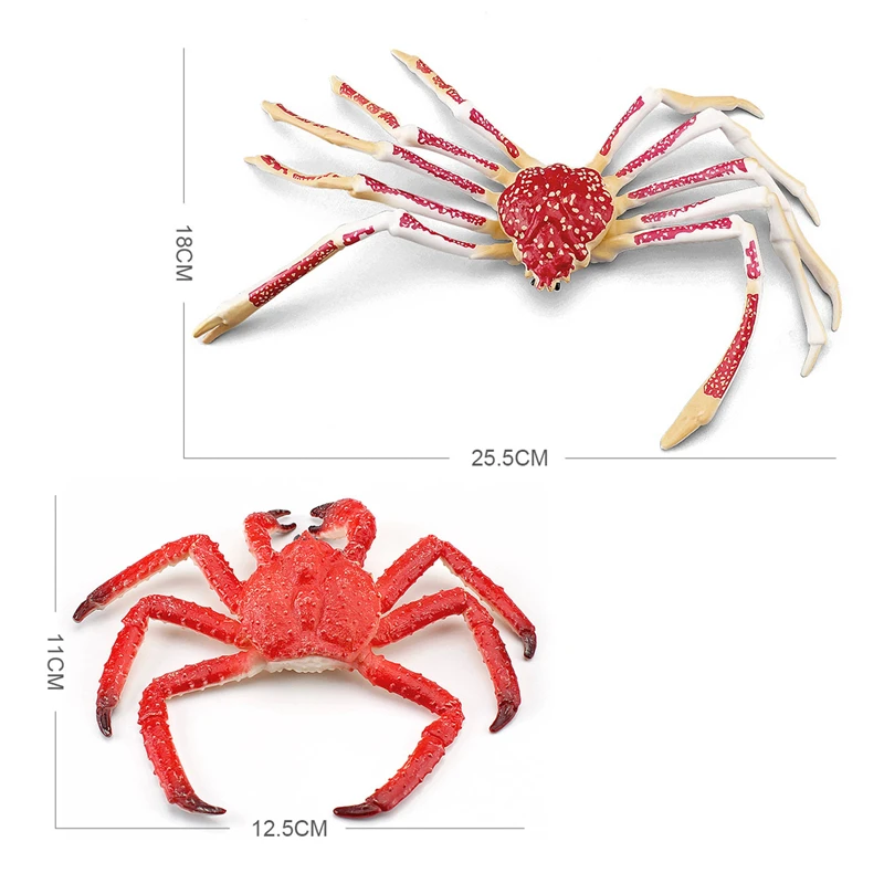 New Simulation Ocean Sea Life Animal Crab Model Marine Life Spider Crabs Action Figures Early Educational Toys for Children Gift