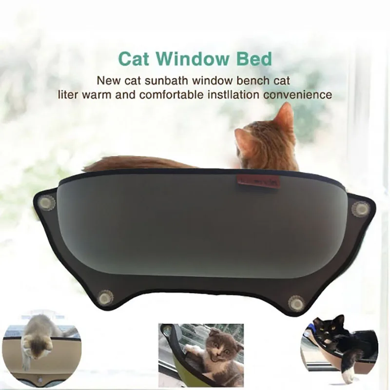 Cat Window Hammock With Cushion Pet Cats Hanging Bed Sleeping With Strong Suction Cups Pet Kitty Sunny Window Seat Nest