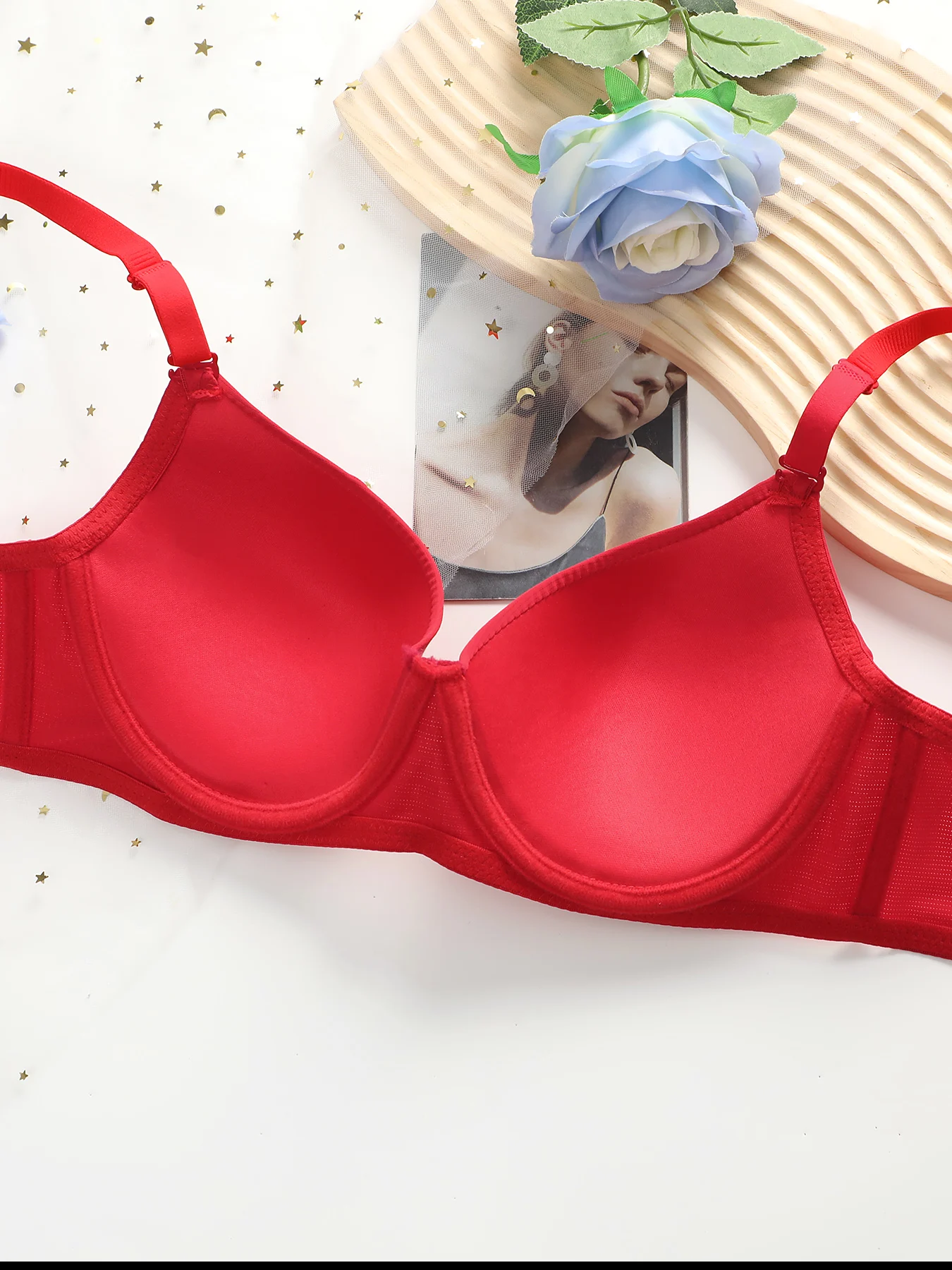 Viomisha Set Bra Push Up, Lingerie seksi Set celana dalam pakaian dalam Set padat setiap hari