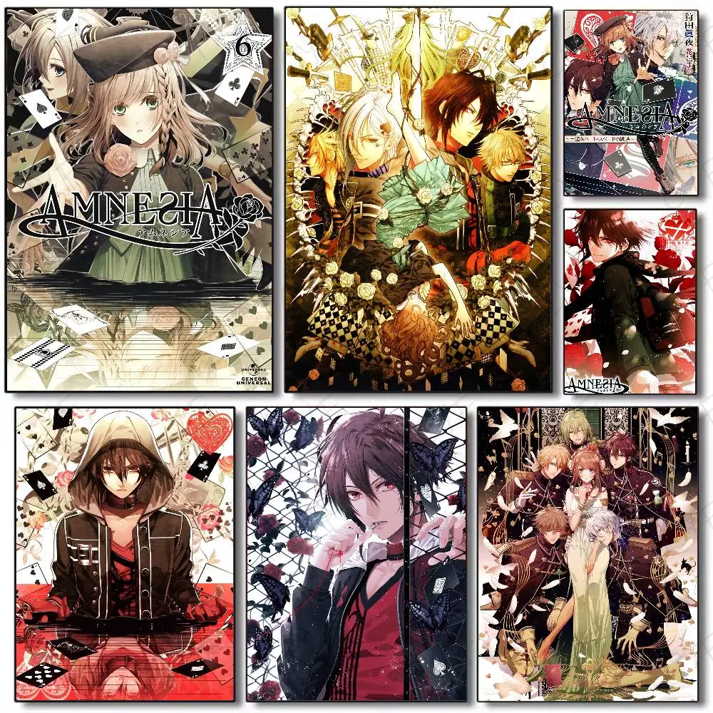 

Anime A-AMNESIA Game Poster Waterproof Vintage Movie Posters High Quality Wall Art Print For Room Decor Gift