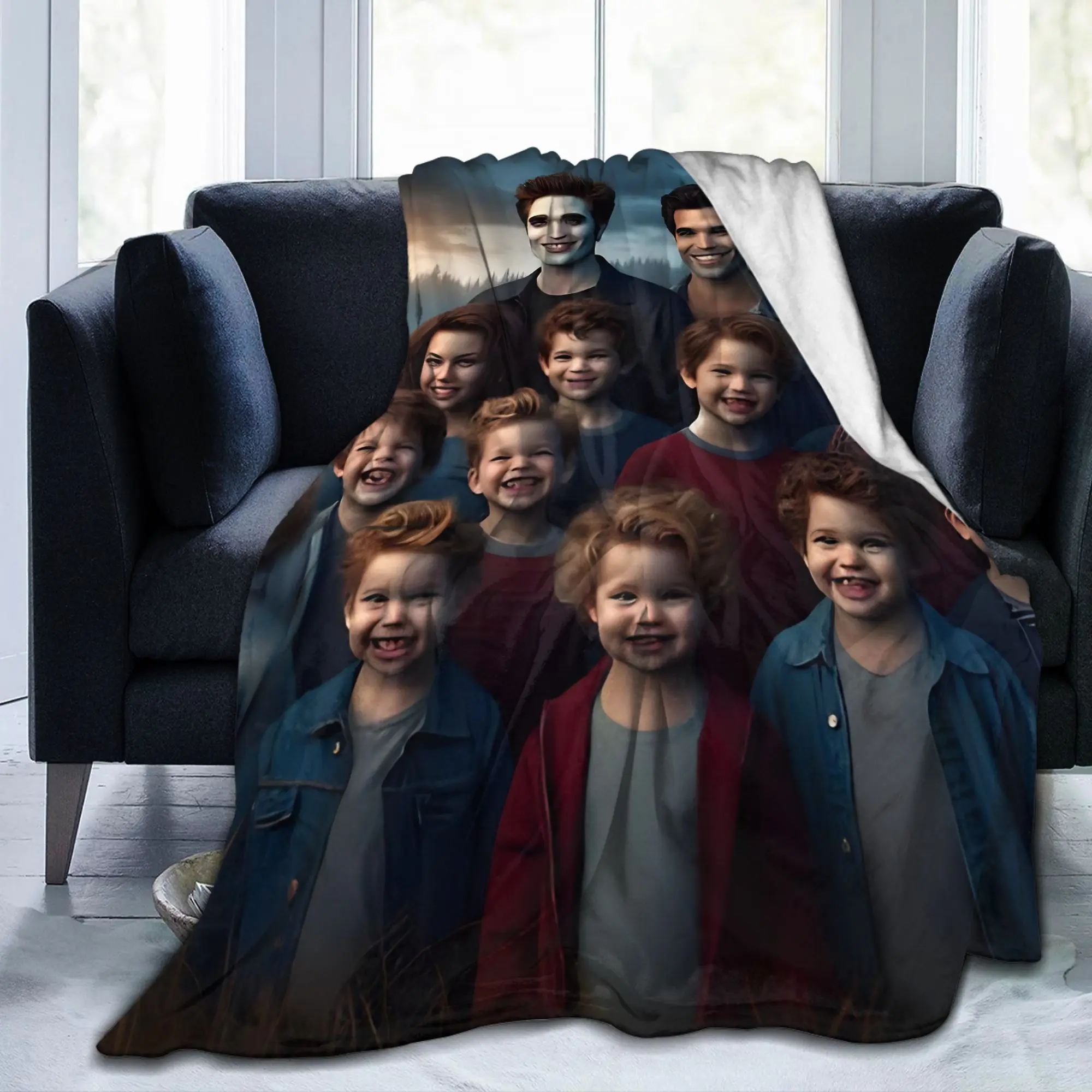 Twilight Meme Blanket Vintage  Flannel Throw Blankets Summer Air Conditioning Decoration Soft Warm Bedspreads,