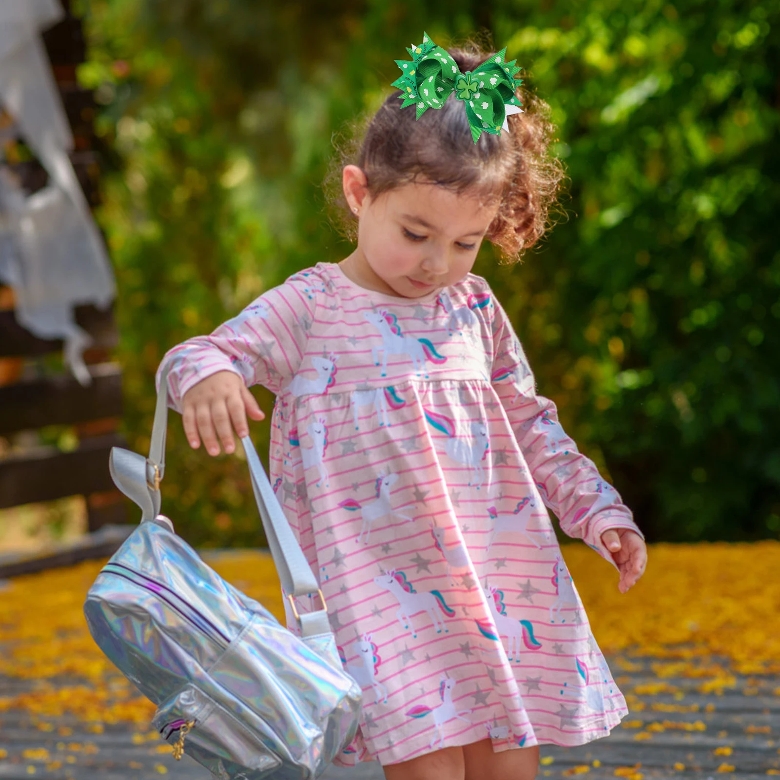 

4Pcs St Patrick's Day Hair Clips Shamrock Bowknot Hairgrips Headwear Festival Hairpins Lightweight Shamrock Hairpins