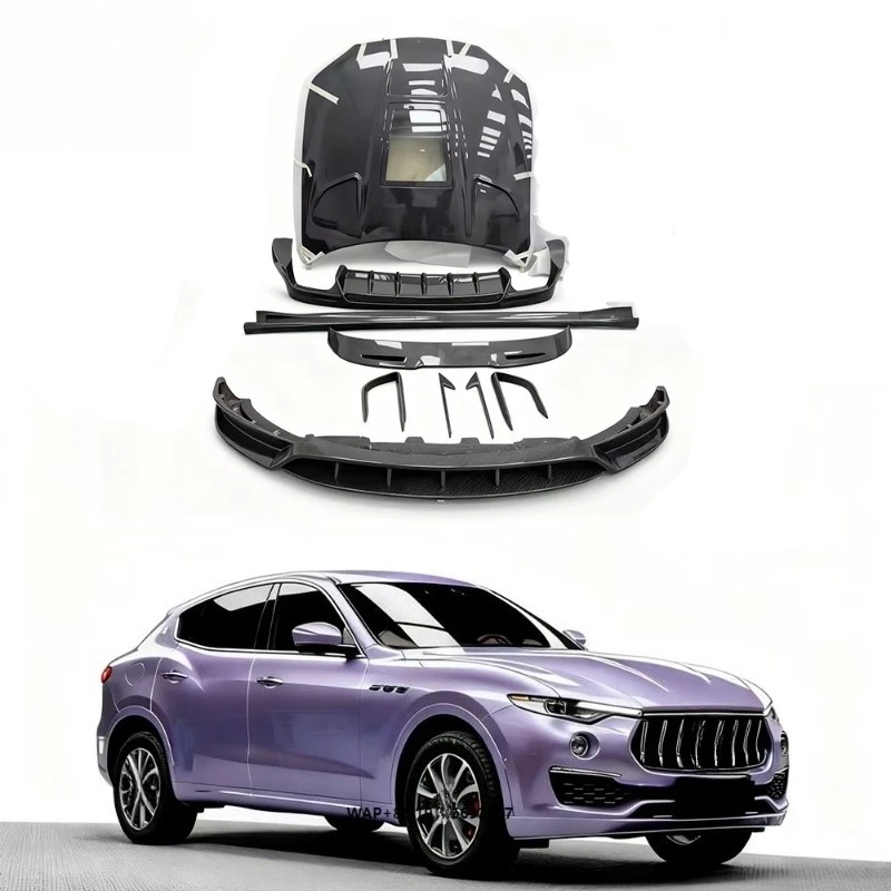 New LD Style Carbon Fiber Body Kit for Levante 2016-2022 Upgrade Includes Front Lip Rear Diffuser Exhaust