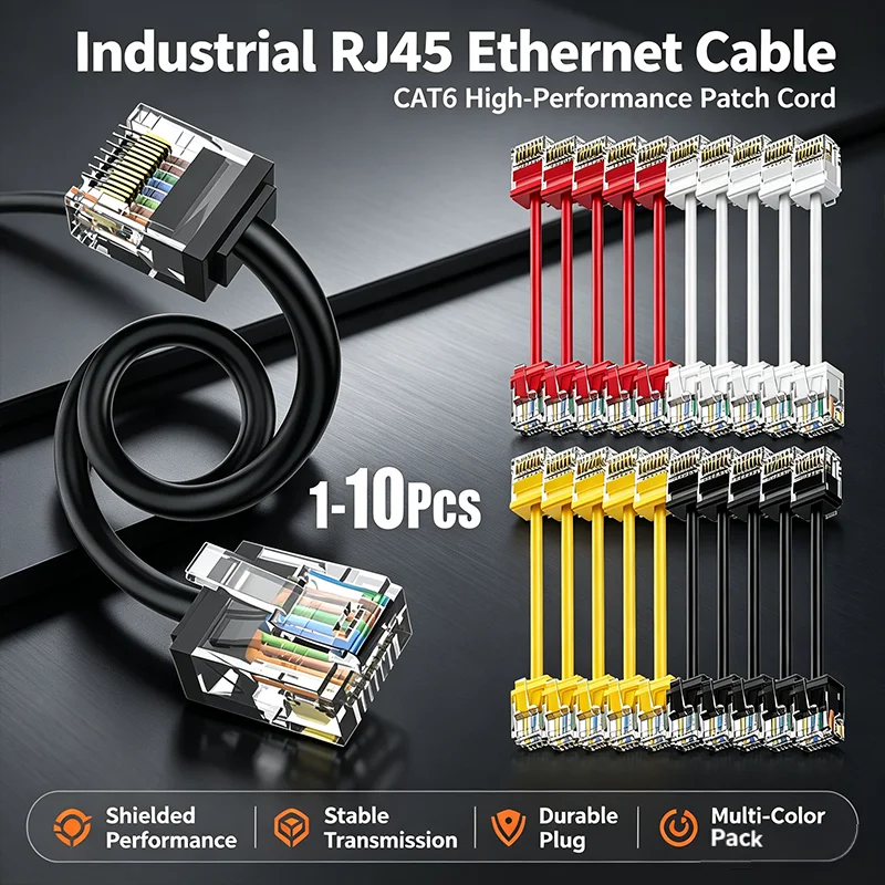 1/2/3Pcs Cat6A Slim RJ45 UTP Ethernet Cable 10Gbps 500MHz Network Patch Cord for NAS PS5 Router Switch 30cm/1m