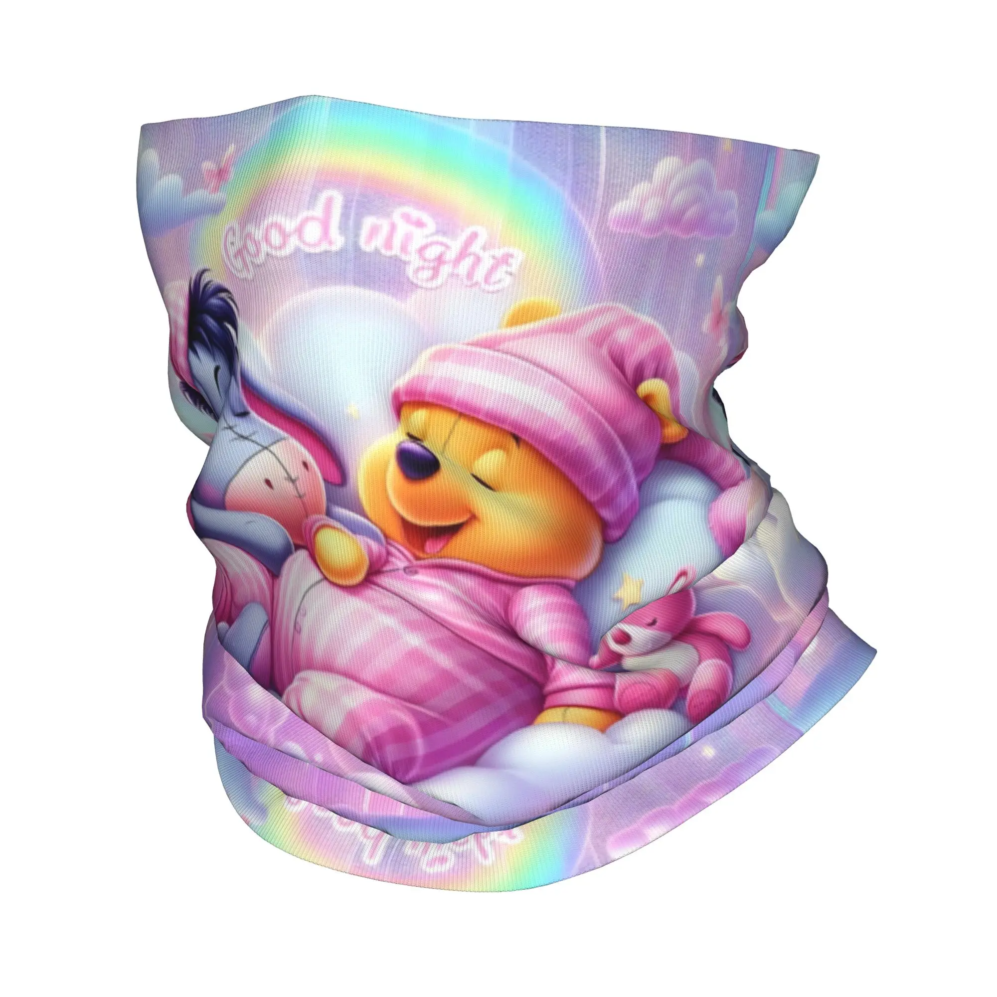 

Custom Winnie The Pooh Kawaii Cute Bandana Winter Neck Warmer Women Windproof Wrap Face Scarf for Ski Comic Gaiter Headband