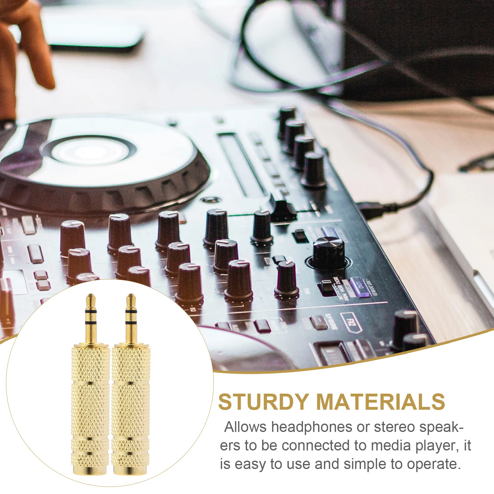 

6pcs 6.35mm Male to 3.5mm Female Audio Adapter Microphone Connector Converter Headphone Jack Adapter for Speaker Plug