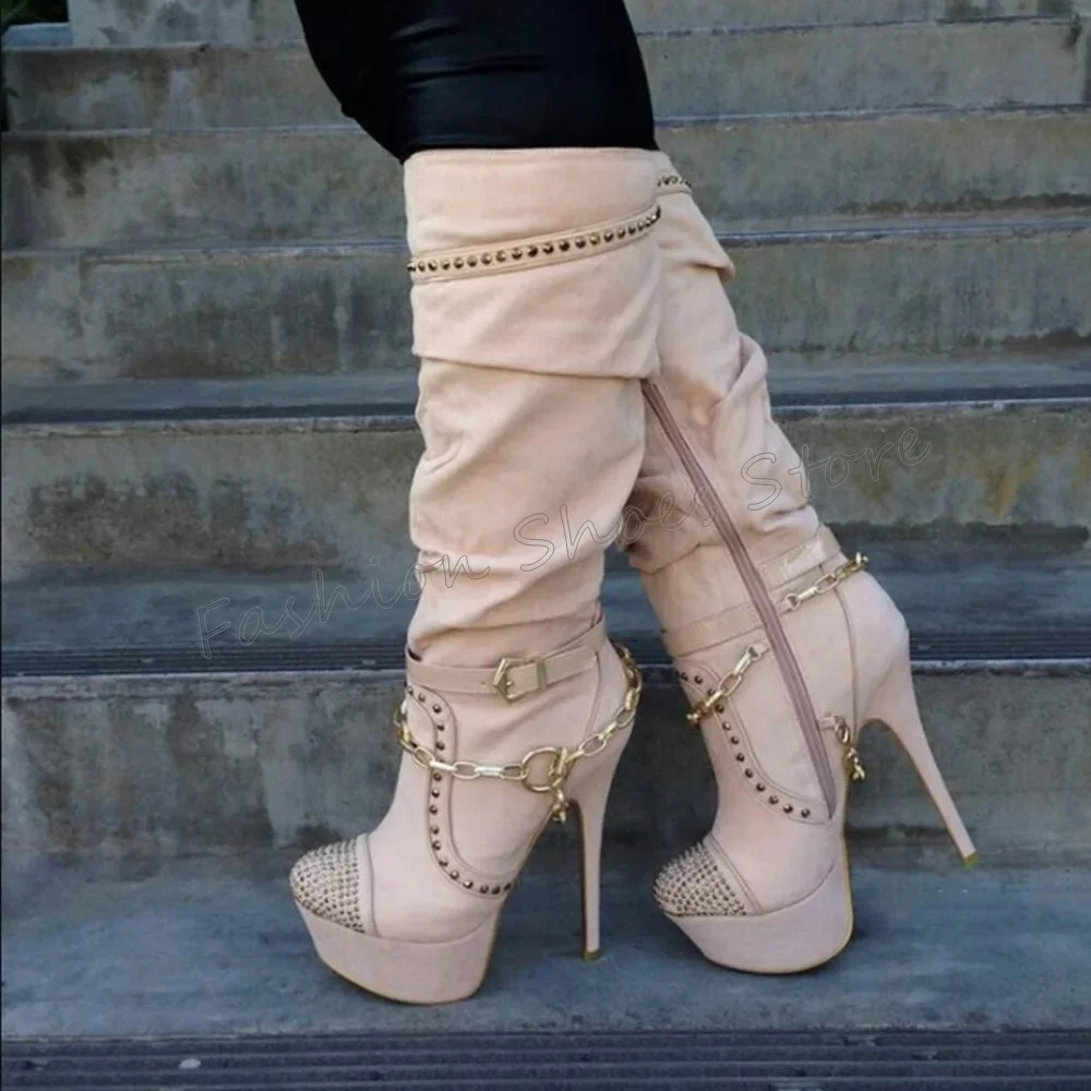 الأبيض برشام ديكور الجانب سستة منصة الأحذية الخناجر عالية الكعب أحذية عالية الكعب للنساء الكعوب 2025 جديد Zapatos Para Mujere #2