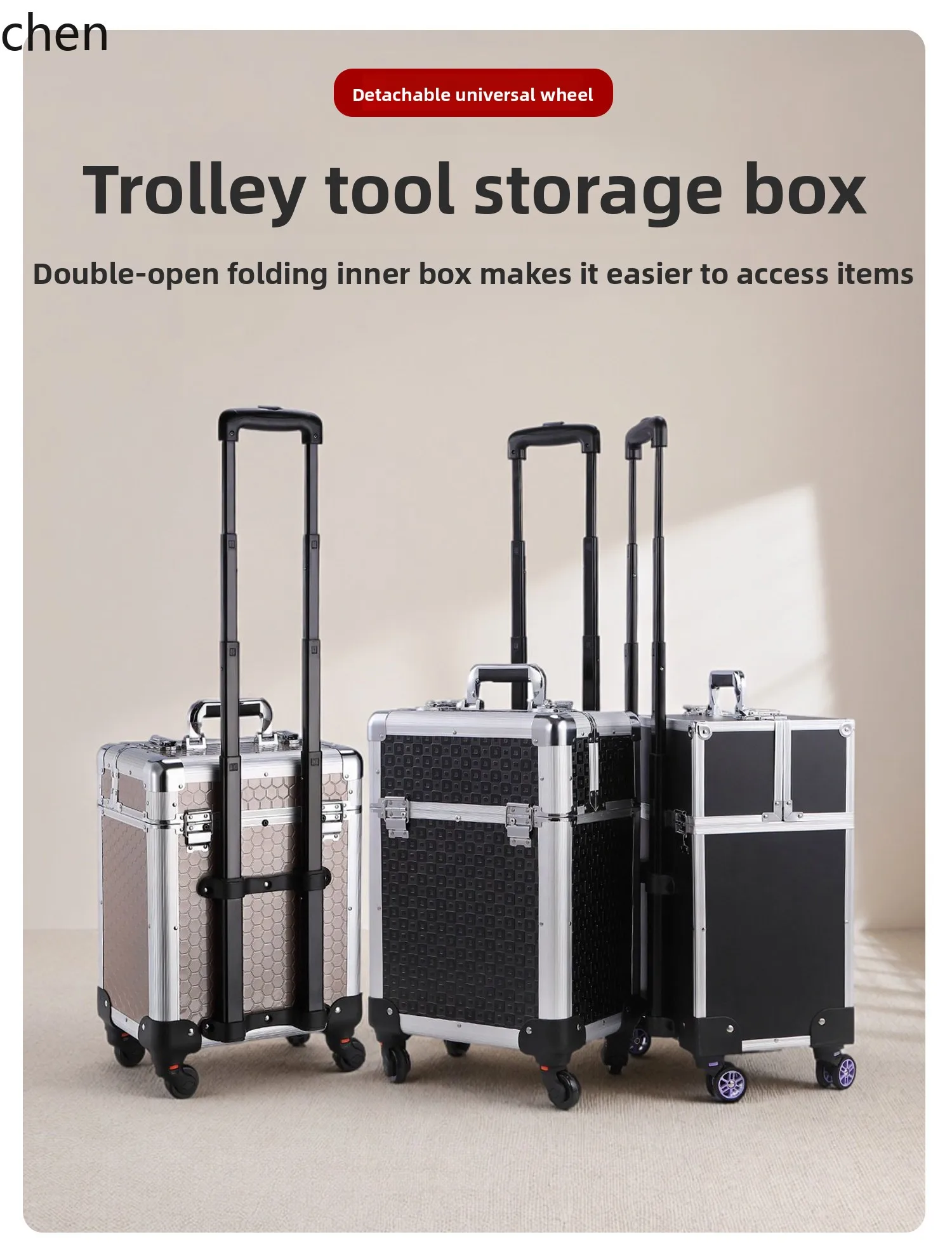 Hxl multi-layer multi-functional rolling toolbox - mobile cart style with wheels