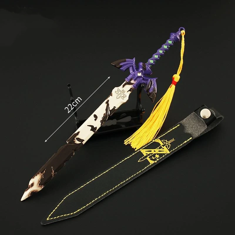 

Game Weapon 22CM Kingdom Tear Hero Link Master Sword Keychain Metal Shield Model Toy Anime Periphery Gifts Toys for Boys