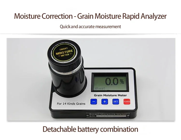 Medidor de umidade de grãos de café Medidor de umidade de grãos de cacau para grãos