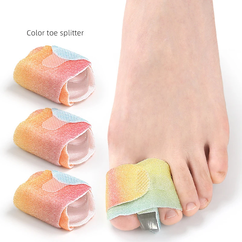 Separador de dedos de los pies, herramientas de pedicura de nailon, ortopédico para huesos, Corrector de juanete, plantillas de Gel para zapatos, 1 Uds.