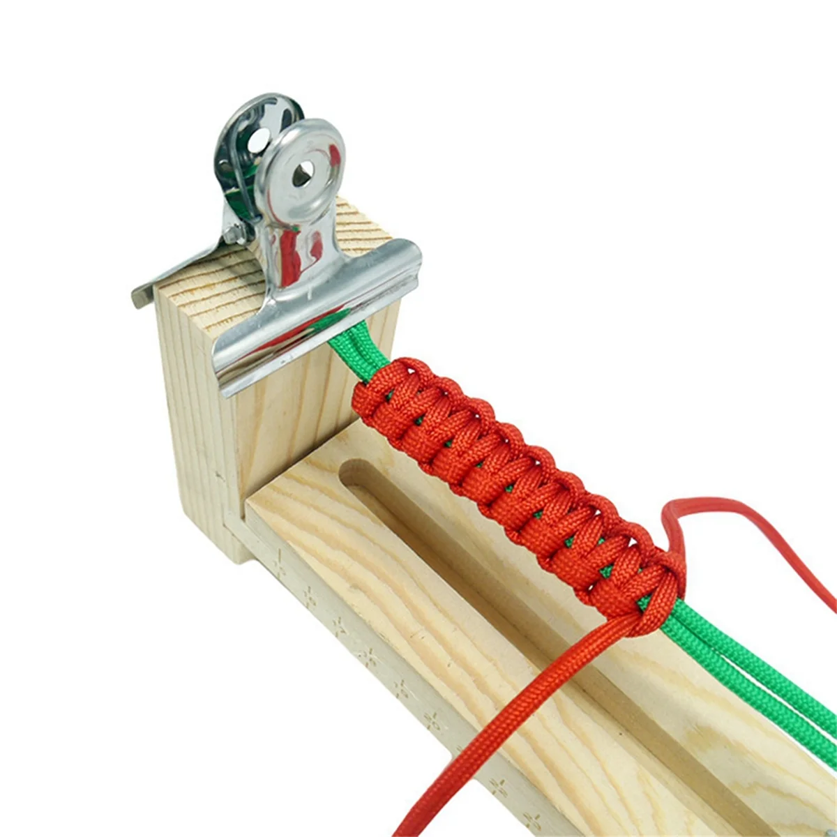 ABGN لتقوم بها بنفسك أداة سوار منضدة منسوجة طول قابل للتعديل دليل خشبي Paracord الرقص مجموعة حبل النسيج صانع منصة ، C