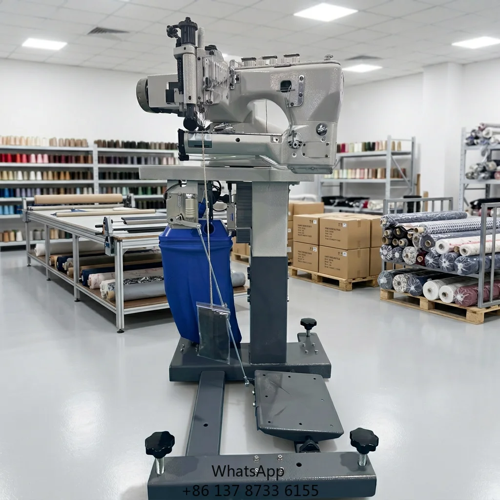 CP-35800 ND-9 Single / Double High Speed Feed Off-the Arm Double Chainstitch Lap Industrial Specialty Sewing Machine