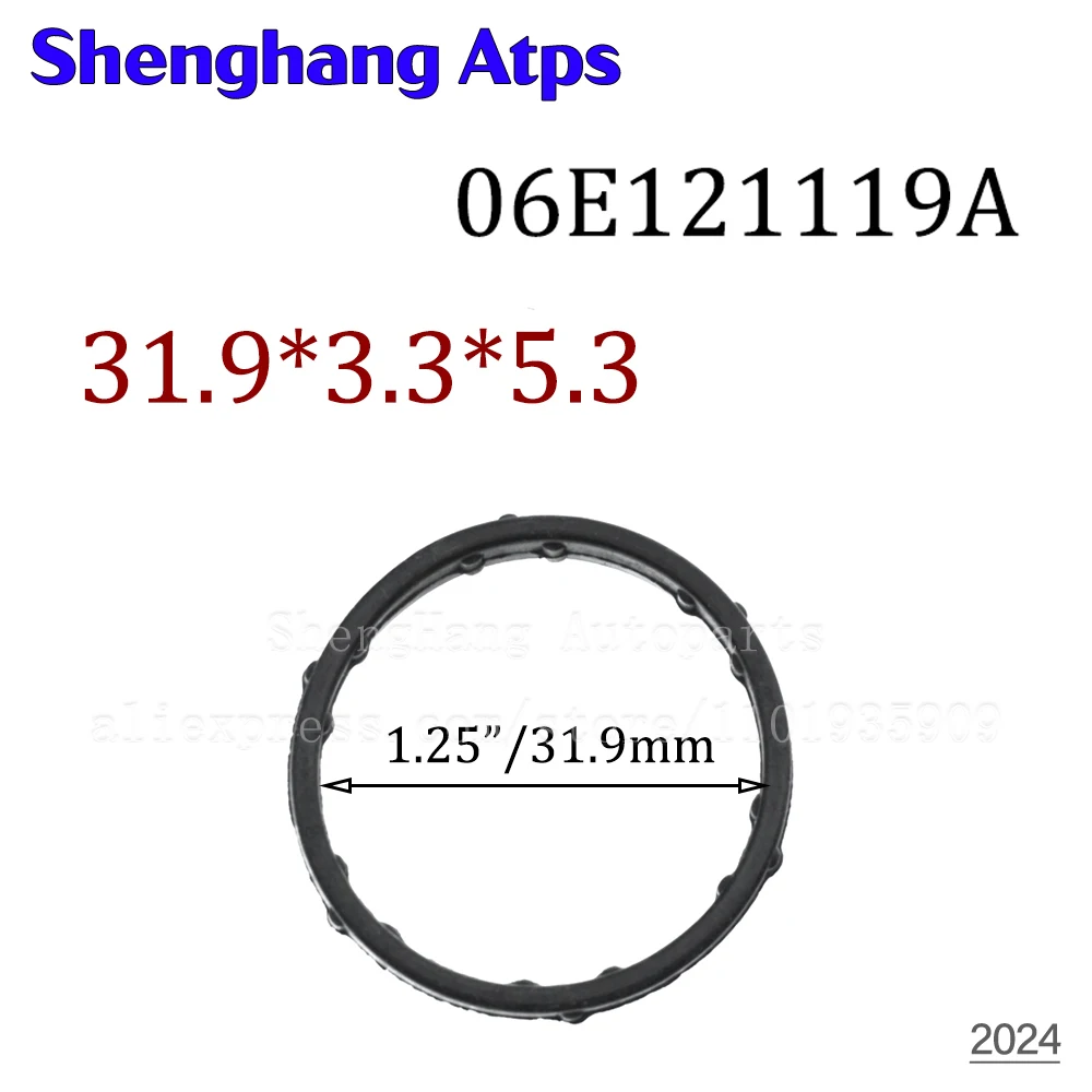 Coolant Pipe Seal O-Ring To Back Of Cylinder Heads For Audi A4 S4 S5 A6 A7 Q5 Q7 VW EOS Touareg 3.0L V6 06E121119A,06E 121 119 A