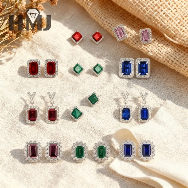 

Разноцветные геометрические серьги с драгоценными камнями и кулон изумруда/ювелирные изделия принцессы для женщин, отличный подарок на Рождество и Пасху