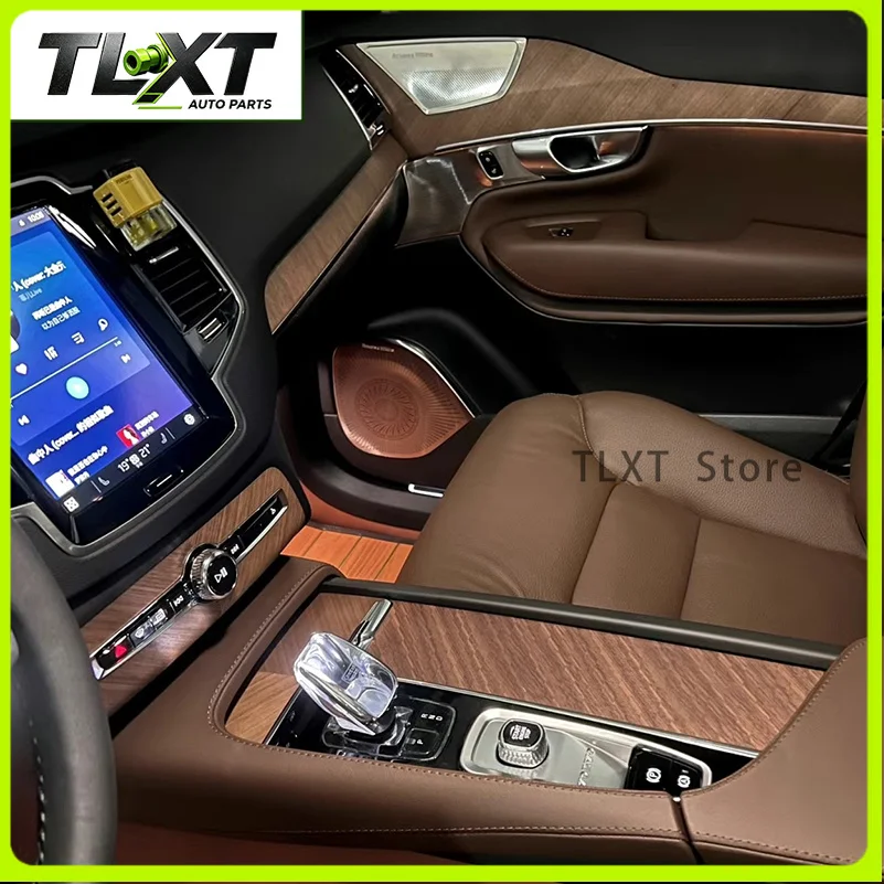 TLXT For Volvo XC90 2015-2020 Door Audio Speaker High And Low Sound Cover Trim Decoration Auto Parts Accessories