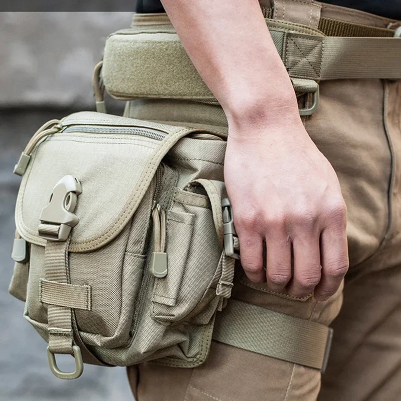 Molle Drop Leg Bag Waist Waterproof Men Outdoor CS Airsoft Wargame Equipment Fanny Pack Hunting Motorcycle Cycling Thigh Pouch