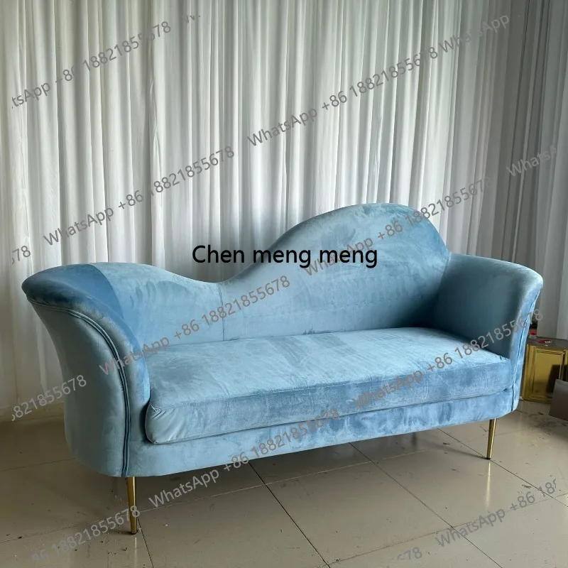 

Manufacturer produces light luxury curved sofa special-shaped fabric sofa leisure wedding sofa for hotel cafe
