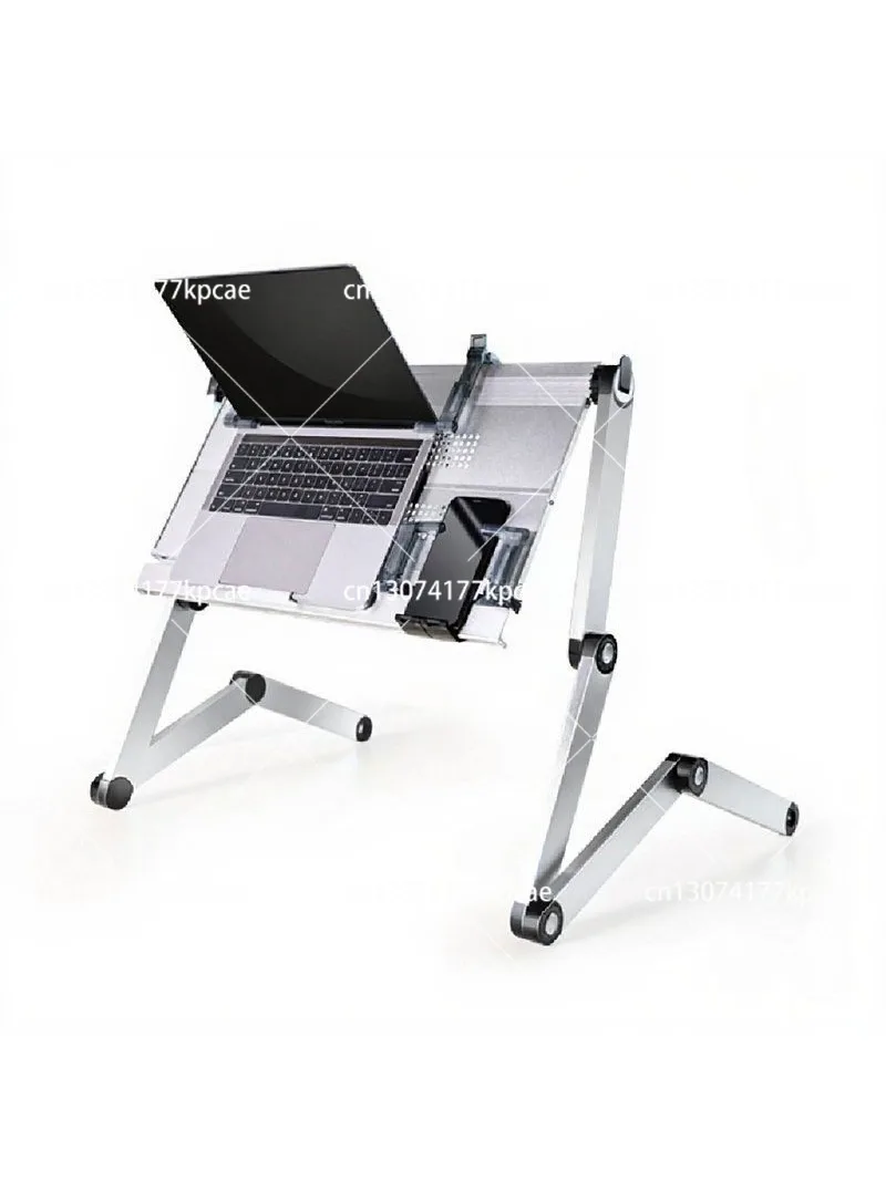 Aluminum Alloy Folding Laptop Desk, Mini Adjustable Table, Multi-Angle Notebook Holder, Bed Sofa, Comfortable