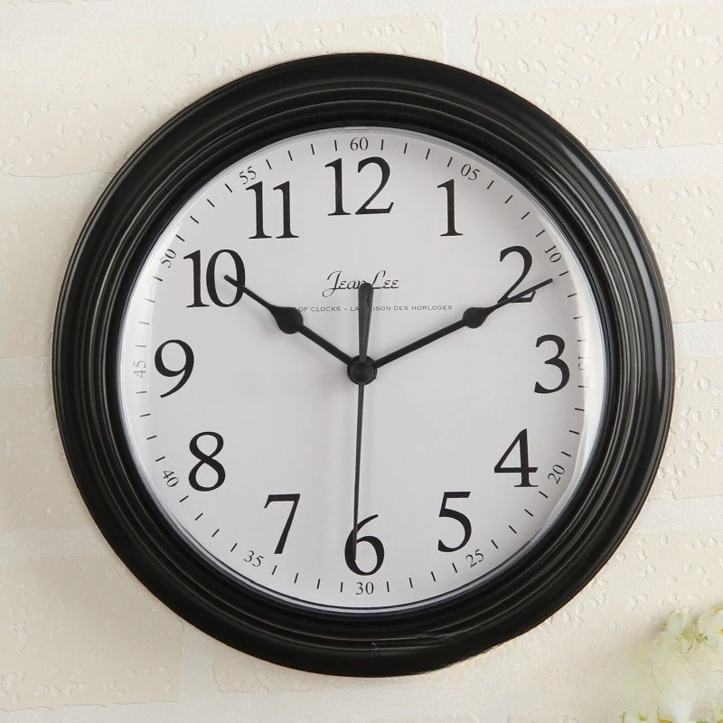 9Inch Retro Wall Clock Living Room Household Simple Creative Clocks No Punching Silent Quartz Watch Household Decoration