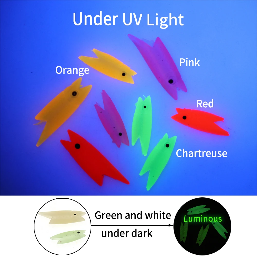 Elllv Cabezas de Pez Luminosas – Señuelo Sabiki para Pesca - imagen 4