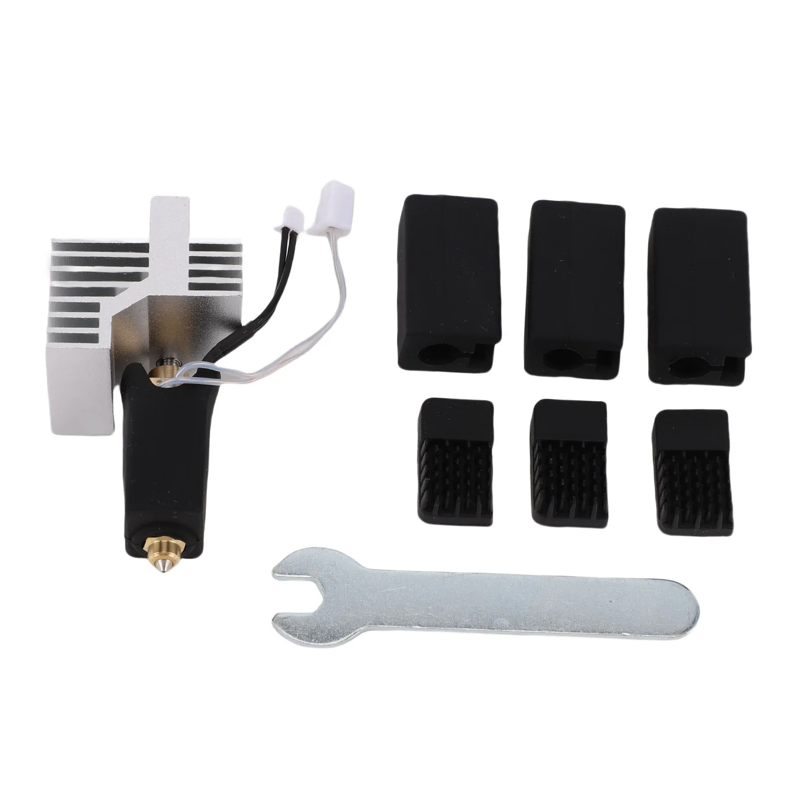 

Ceramic Hotend Kit 0.4MM Hardened Steel Brass Nozzle Hot End with Heat Sink & Silicone Sleeves 3D Printer Parts