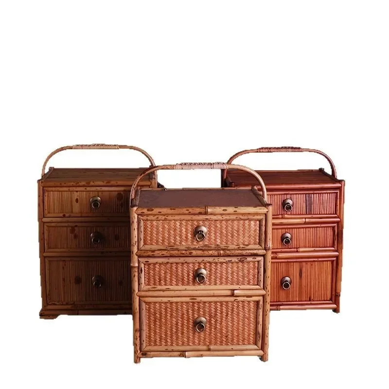 Estante Bogu, Mueble de Almacenamiento para Juego de Té, Productos de Bambú Xiangfei, Bambú Ojo de Fénix, Bambú Merlot
