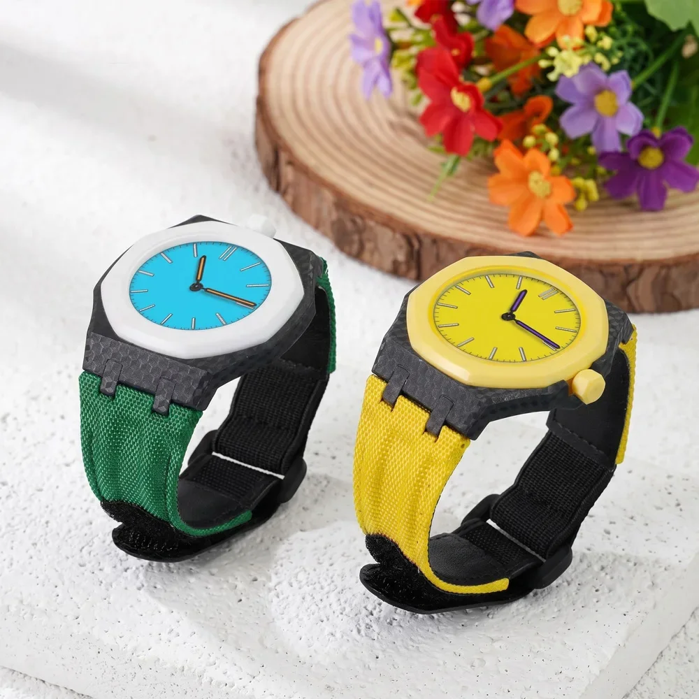 Nylon Strap Stainless Steel Case For Swatch Royal Pop Case Luxury Modification Kit 3 'O Clock/12 'O Clock Accessory