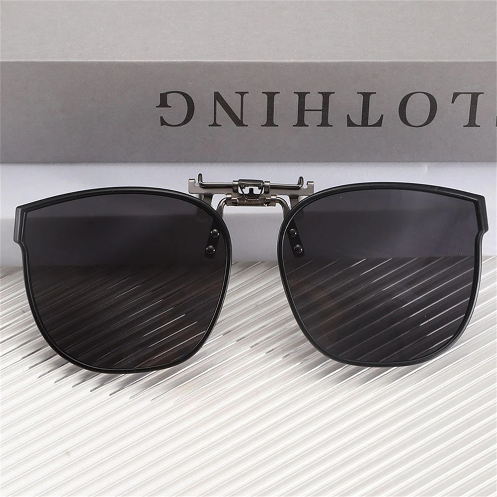 VIVIBEE Hochklappbare Sonnenbrille zum Aufstecken für Autofahren, 52 mm, polarisiert, UV400, große Größe, blendfreie Linse, übergroße Universal-Clips – Detail 5