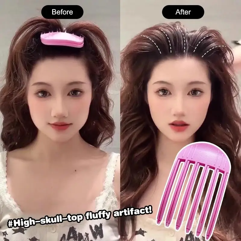 Wind Plastic Comb Quick Styling High Skull Top Fluffy Hair Clip Hair Root Fixation Tool for Morning Rush Time Use
