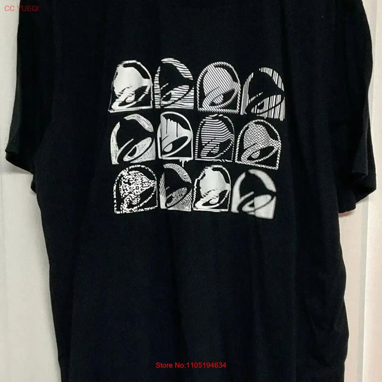 Taco Bell Crew T Shirt Black Men's Size 2X Employee Workwear 2817 vintage Washed streetwear designer clothes fashion