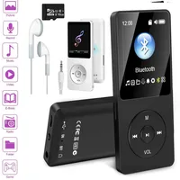 Reproductor de MP3 portátil con Bluetooth, altavoces de música HIFI, medios MP4, grabadora de Radio FM, carga USB, bolsillo, deportes, correr, reproducción de música